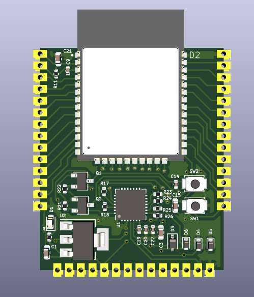 stamp_esp32 - a minimal form factor ESP32 development board